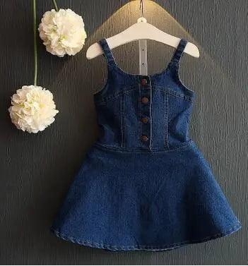 Girls Fashion Solid Color Backless Denim Slip Dress - Venus Trendy Fashion Online