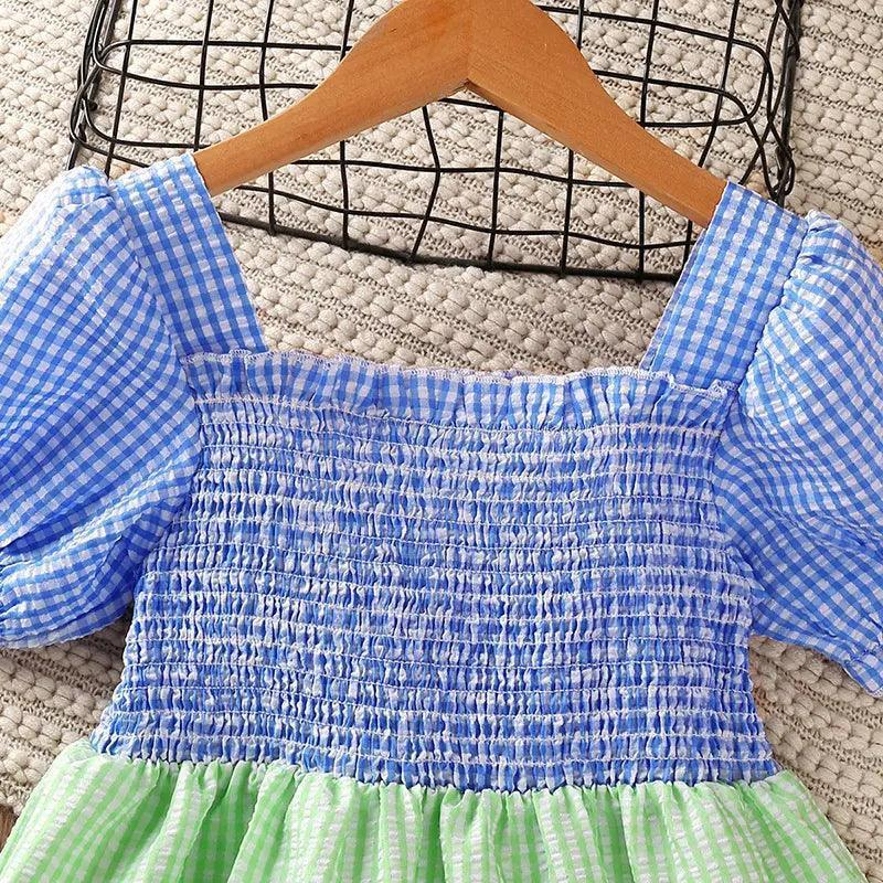 Girls Rainbow Short Sleeve Princess Dress - Venus Trendy Fashion Online