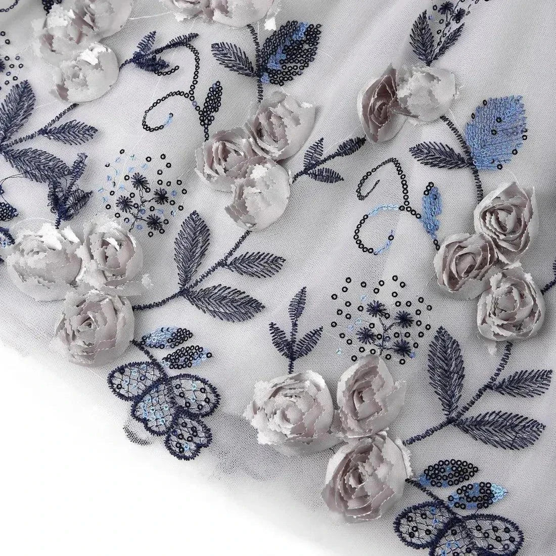 Girls Sleeveless Embroidered Flower Bow Mesh Princess Festival Party Dress - Venus Trendy Fashion Online