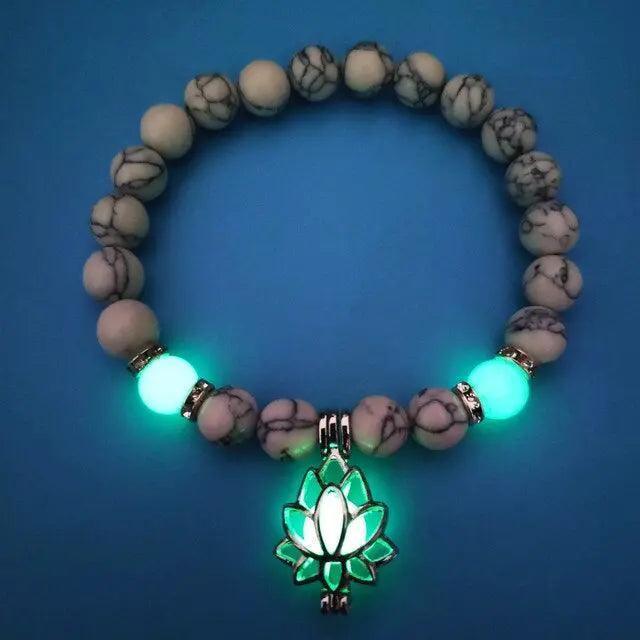 Glow In The Dark Natural Stone Bracelet - Venus Trendy Fashion Online
