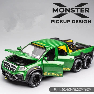 1:28 X-Class 6*6 Wheel Alloy Pickup Car for Gift