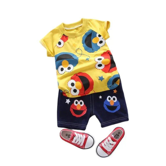 Summer Cotton T Shirt Shorts 2Pcs sets - Venus Trendy Fashion Online