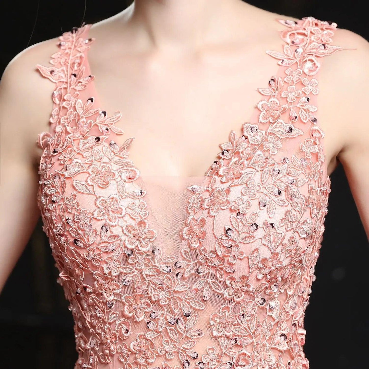 Handmade Applique Beaded Toast Clothing Bride Long Appreciation Dinner Slim-Fit Fishtail Wedding Evening Dress Formal Gown - Venus Trendy Fashion Online