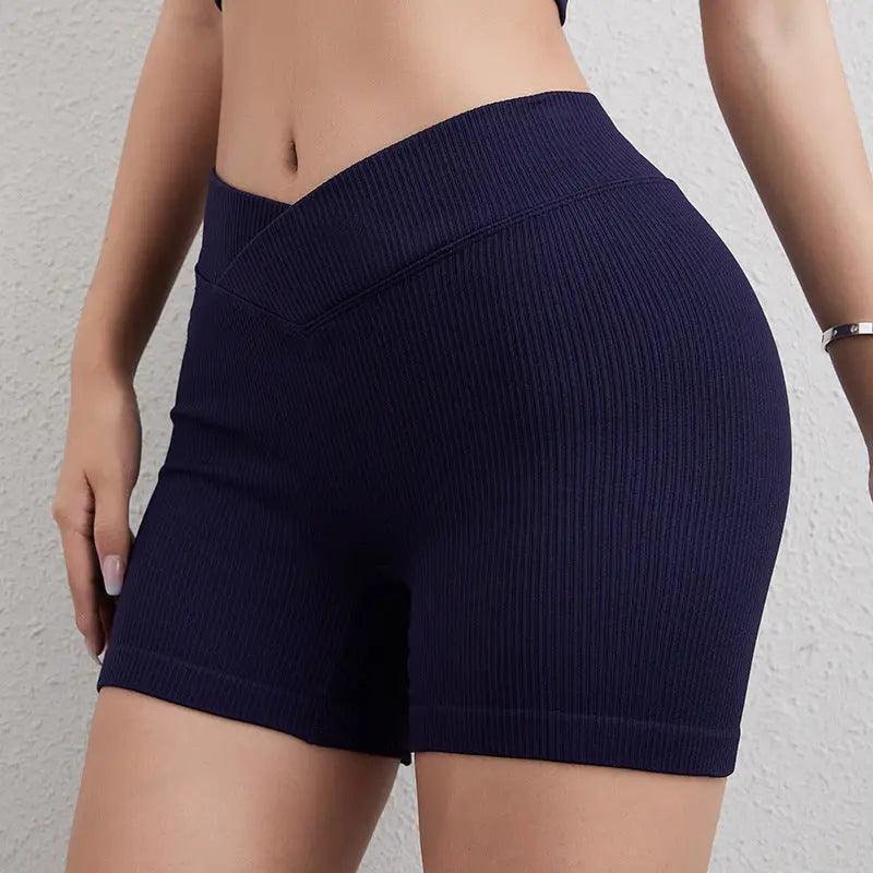 High Grade Thread High Elastic Tight V Waist Yoga Clothes for Women Peach Hip Raise Slim Fit Running Exercise Shorts Women - Venus Trendy Fashion Online