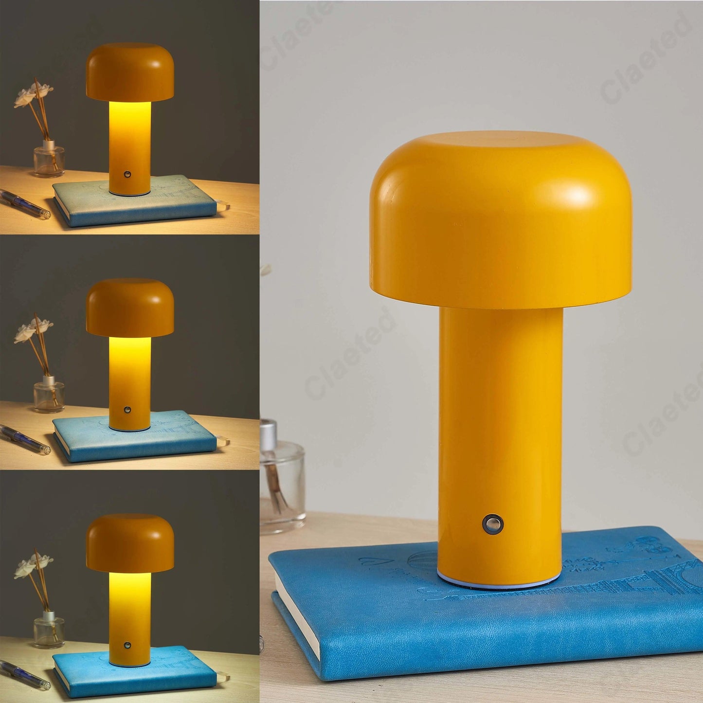 Italian Designer Mushroom Table Lamp Night Light Portable Cordless Touch Rechargeable Decor Lamp USB Bedside Lamp Desktop Lamp - Venus Trendy Fashion Online