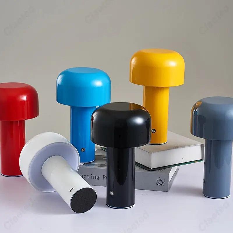 Italian Designer Mushroom Table Lamp Night Light Portable Cordless Touch Rechargeable Decor Lamp USB Bedside Lamp Desktop Lamp - Venus Trendy Fashion Online