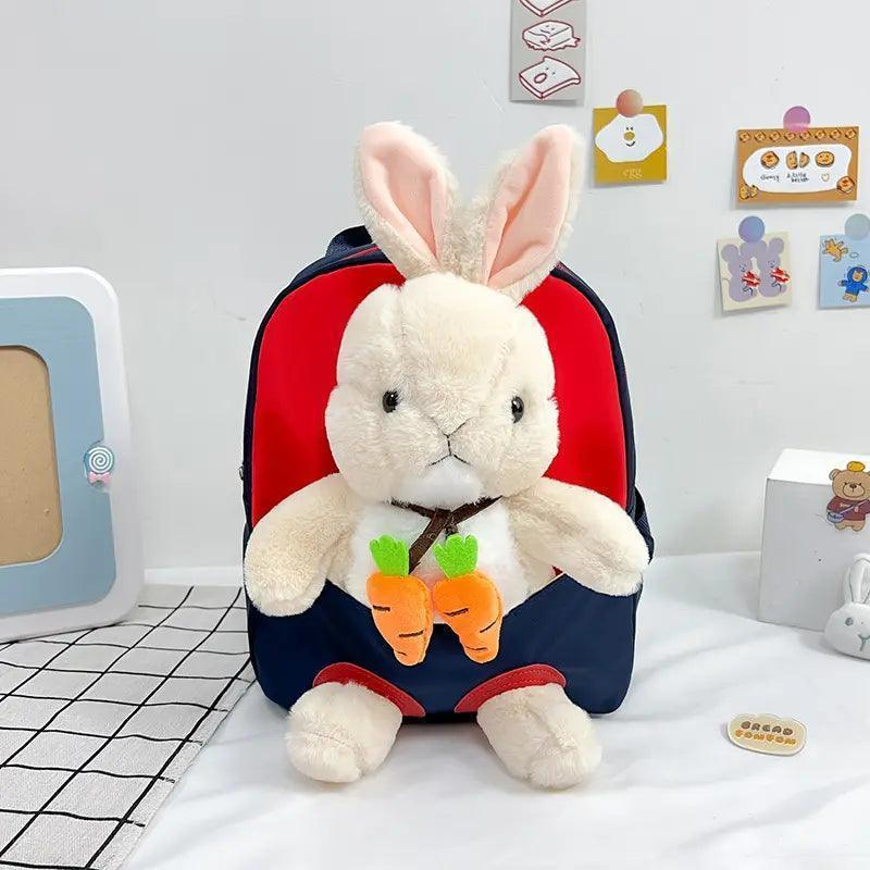 Kids Baby Fashion Boys Girls Cartoon Rabbit Doll Plushtoy Backpack School Bag - Venus Trendy Fashion Online