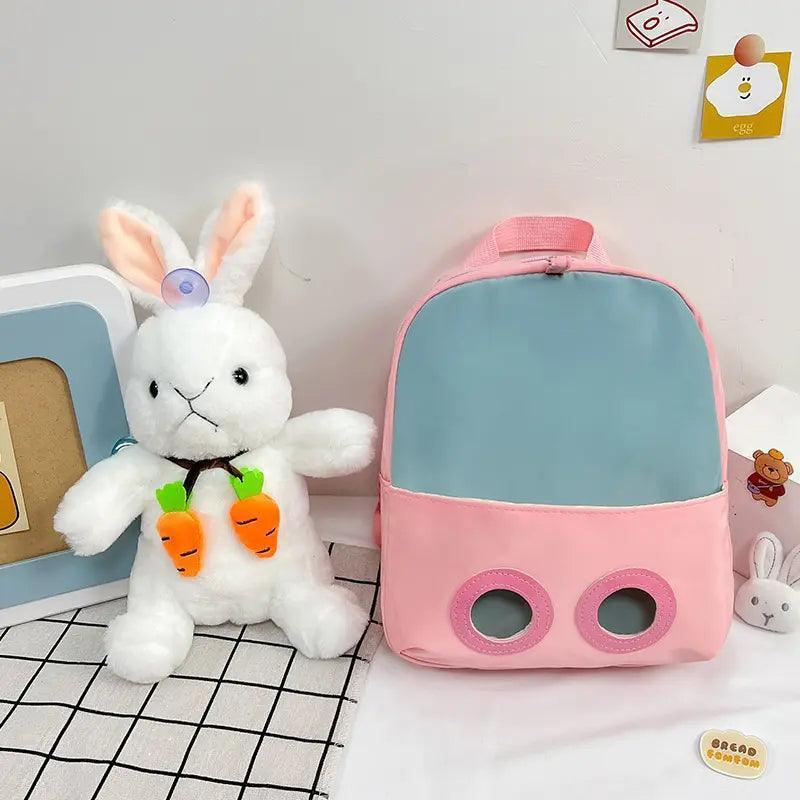 Kids Baby Fashion Boys Girls Cartoon Rabbit Doll Plushtoy Backpack School Bag - Venus Trendy Fashion Online