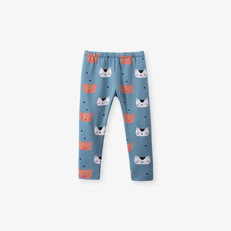 Kids Toddler Big Boys Spring Autumn Fashion Casual Cute Solid Color Cartoon Kitten Round Neck Long Sleeve Pants Set - Venus Trendy Fashion Online