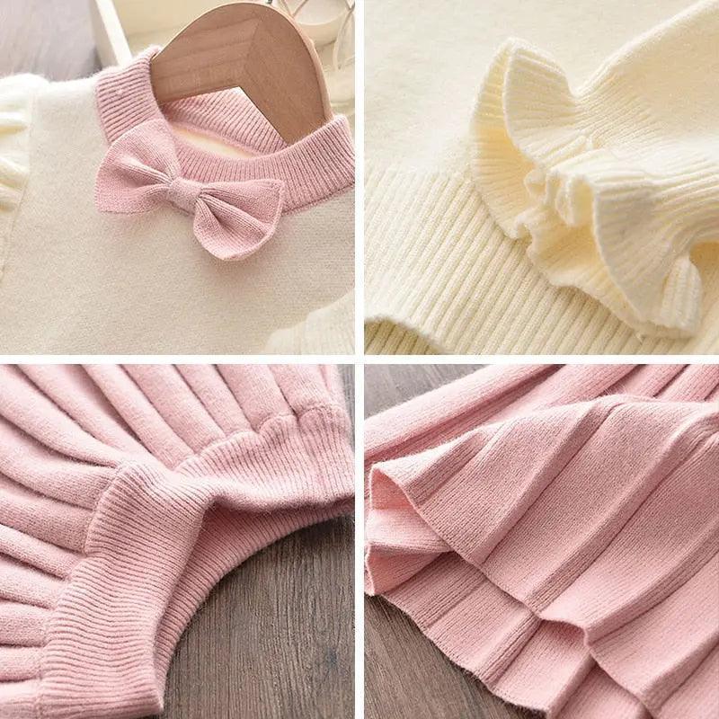 Kids Winter Sweater Long Sleeve Dresses - Venus Trendy Fashion Online