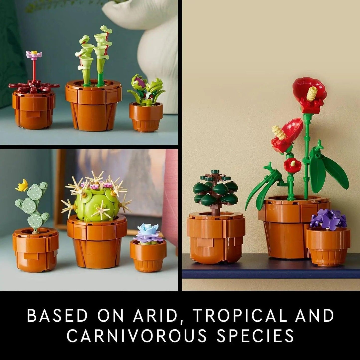LEGO® Icons Tiny Plants 10329 Building Set, Home Decor for Adults and Flower-Lovers, Mindful Building Project - Venus Trendy Fashion Online