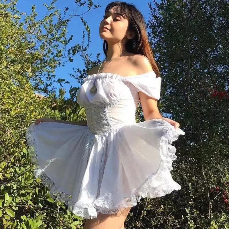 Lolita Goth Aesthetic Puff Sleeve Party Clothes - Venus Trendy Fashion Online