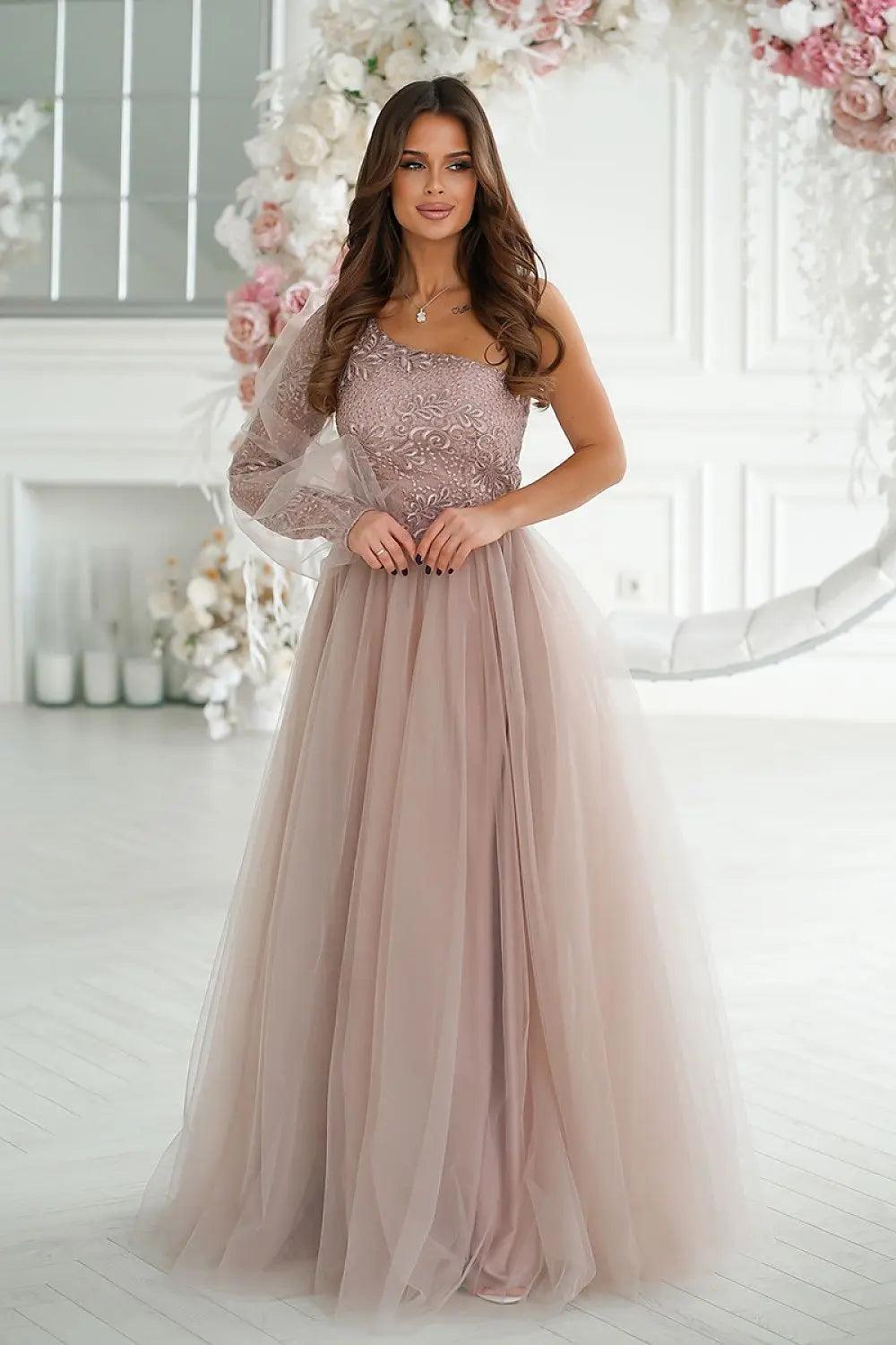 Lovely Shimmering Lace Long dress - Venus Trendy Fashion Online