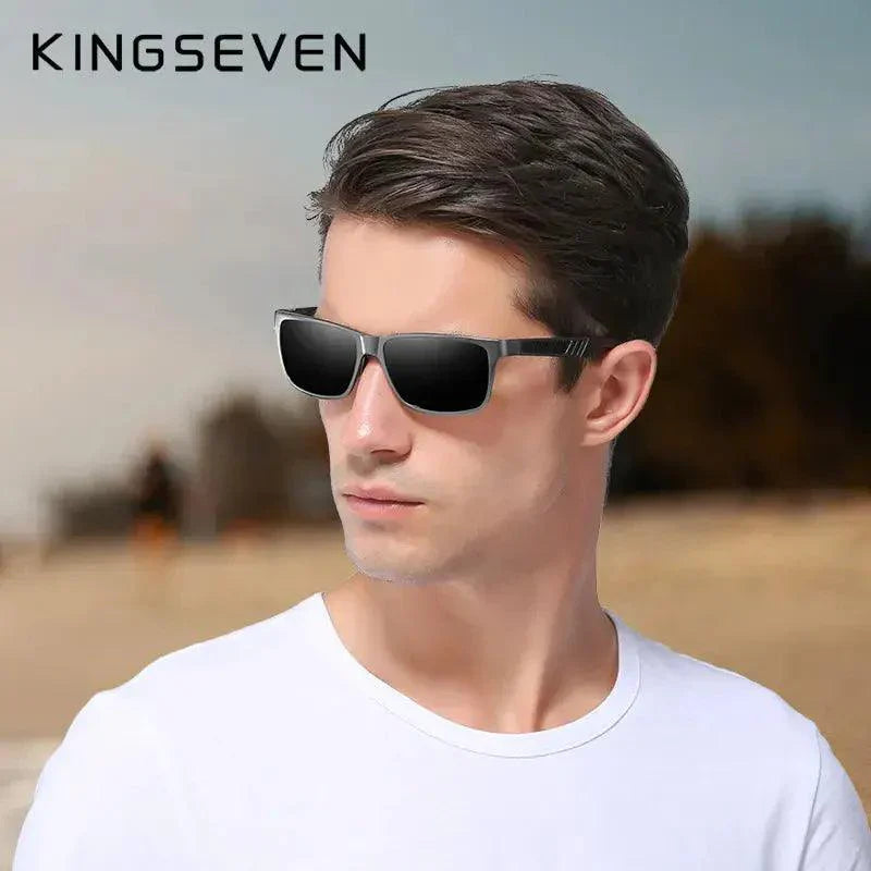 Men Polarized Sunglasses Aluminum Magnesium Sun Glasses Driving Glasses Rectangle Shades - Venus Trendy Fashion Online