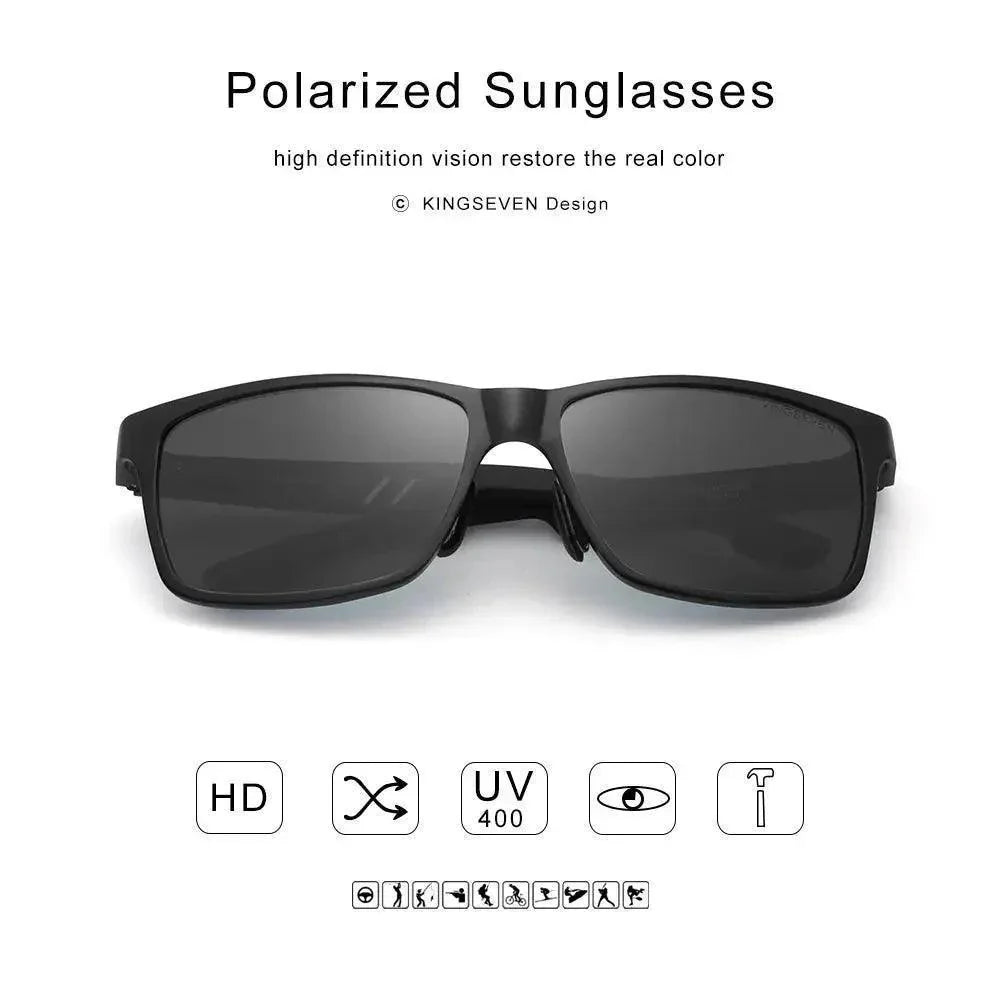 Men Polarized Sunglasses Aluminum Magnesium Sun Glasses Driving Glasses Rectangle Shades - Venus Trendy Fashion Online