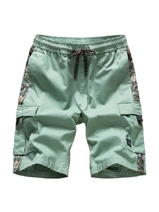 Men's Camouflage Print Panel Multi Cargo Shorts - Venus Trendy Fashion Online