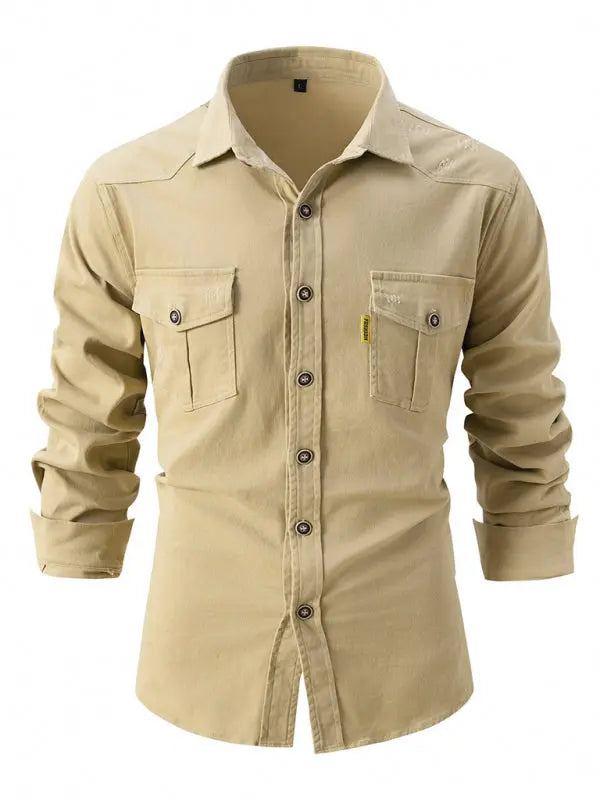 Men's Casual Fashion Business Long Sleeve Shirt - Venus Trendy Fashion Online