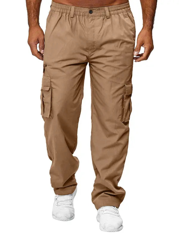 Men's Casual Multi-Pocket Loose Straight Cargo Pants - Venus Trendy Fashion Online