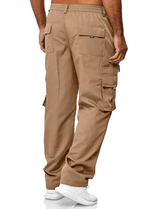 Men's Casual Multi-Pocket Loose Straight Cargo Pants - Venus Trendy Fashion Online
