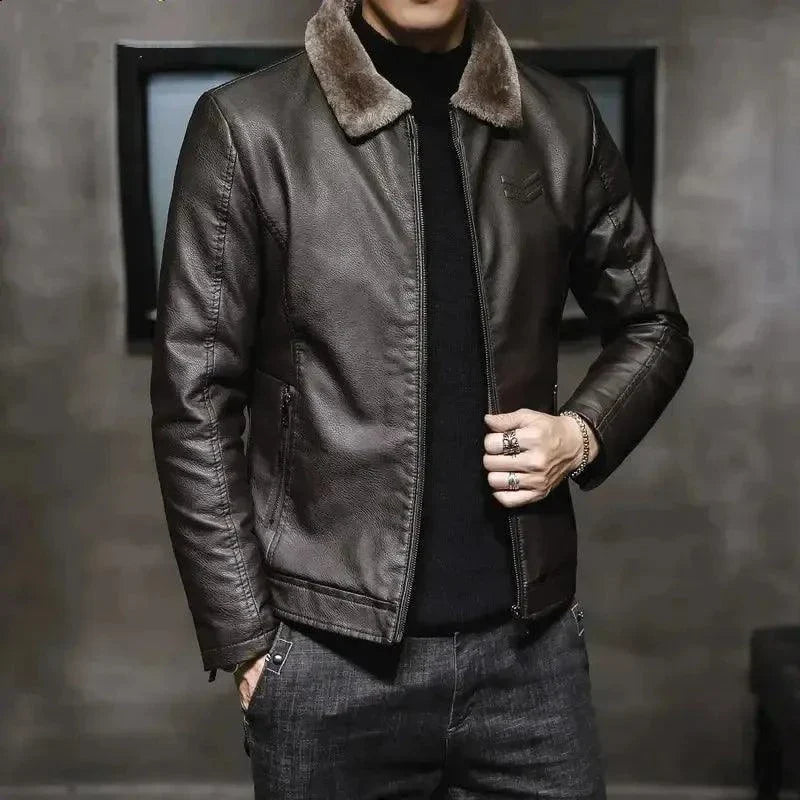 Men's Luxury Vintage Leather Jacket - Venus Trendy Fashion Online