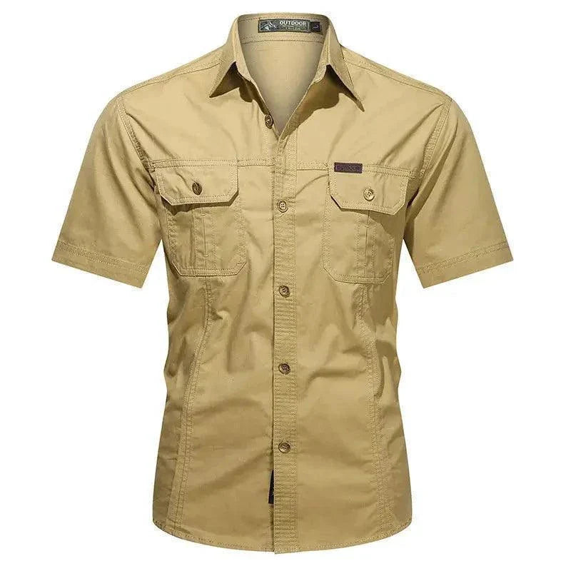 Men's Thin Breathable Lapel Cargo Shirts - Venus Trendy Fashion Online