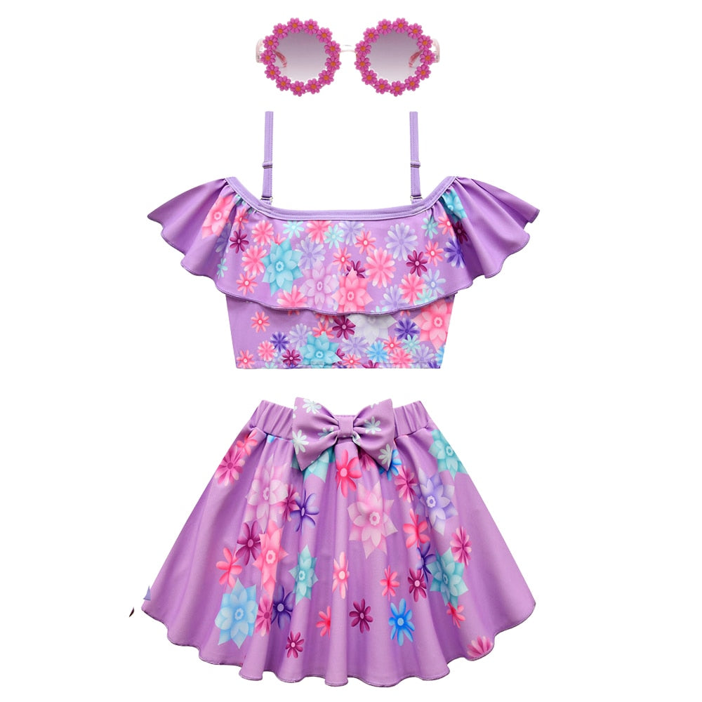 New Girls Rapunzel Princess Bikini Swimsuit for Kids Venus Trendy Fashion Online