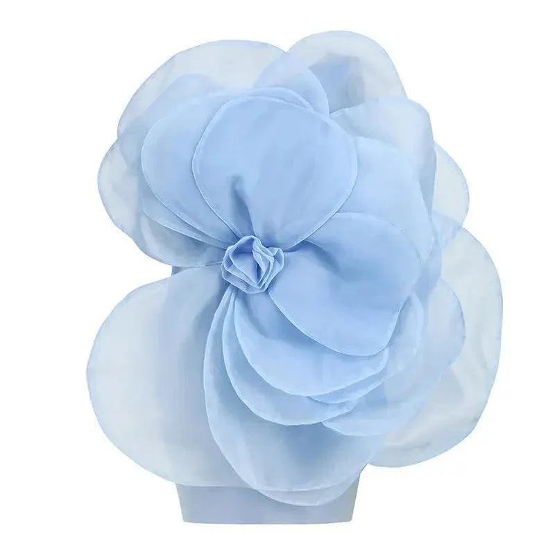 New Style Oblique Shoulder with Decorative Flower Dress - Venus Trendy Fashion Online