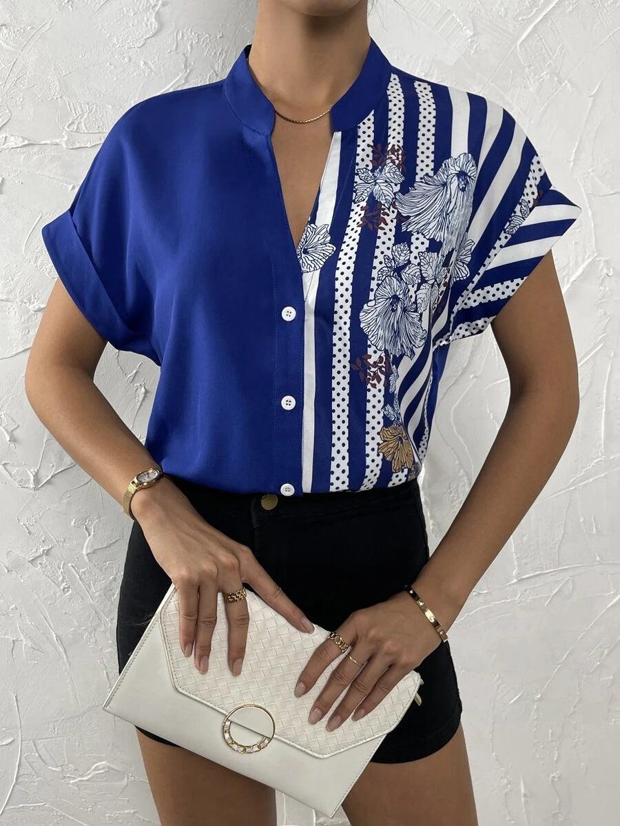 Summer Double Matching Contrast Color Shirt