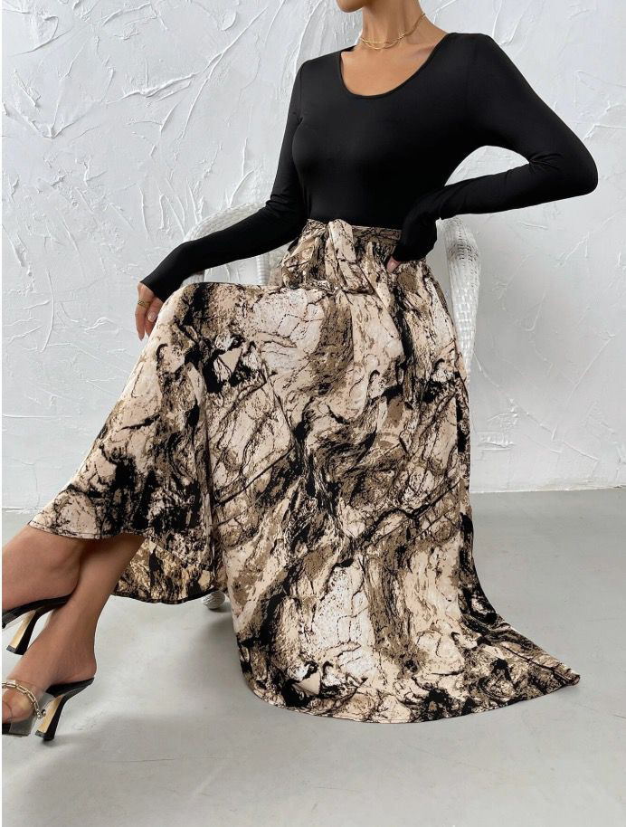 Women Knitted Stitching Slimming Dress