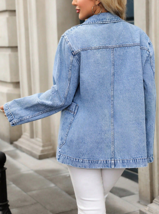 Woolen Casual Lady Denim Jacket