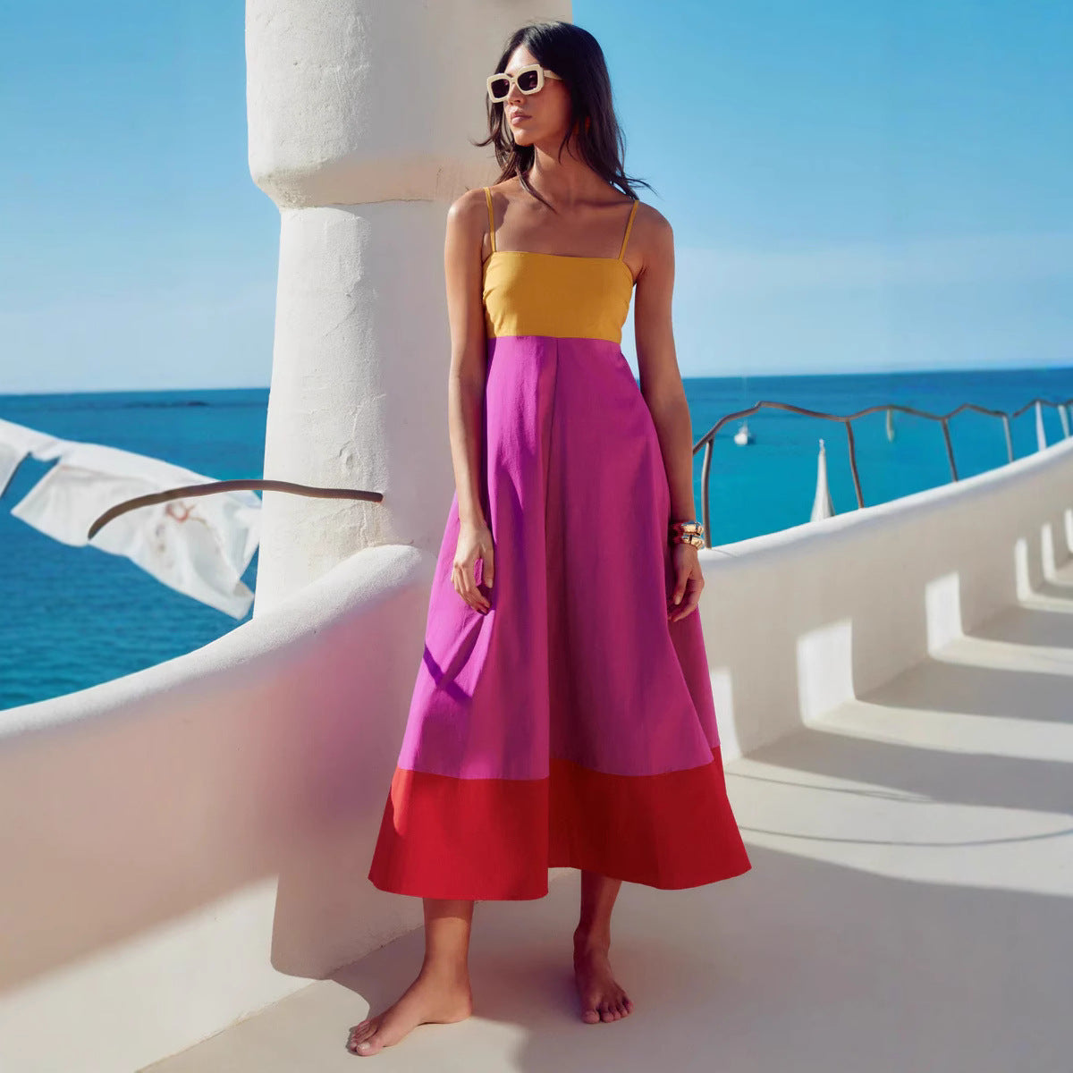 Summer Seaside Vacation Maxi Dress