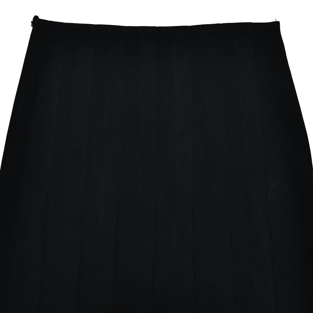 Elegant Maxi Skirt Sleeveless Vest Pleated Two Piece Sets