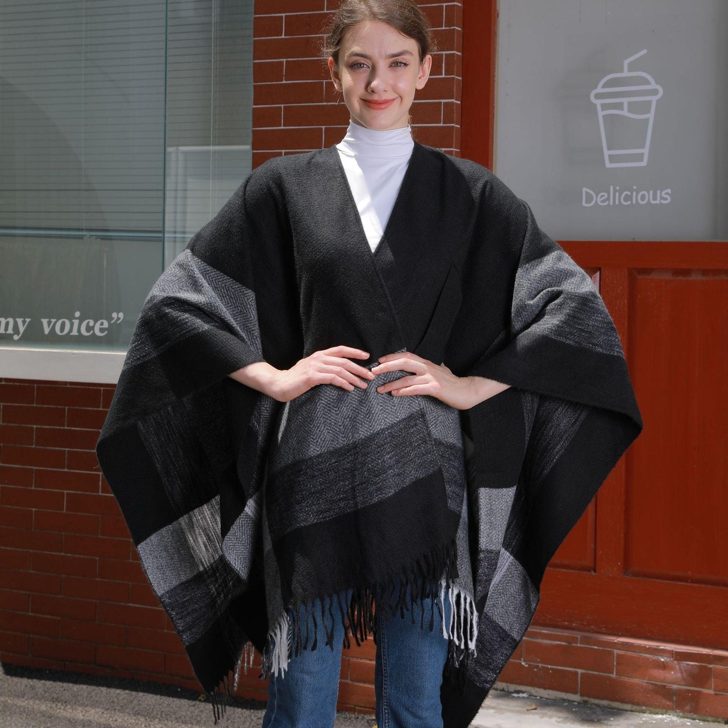 Women Jacquard Warm Tassel Cardigan Outer Wear - Venus Trendy Fashion Online