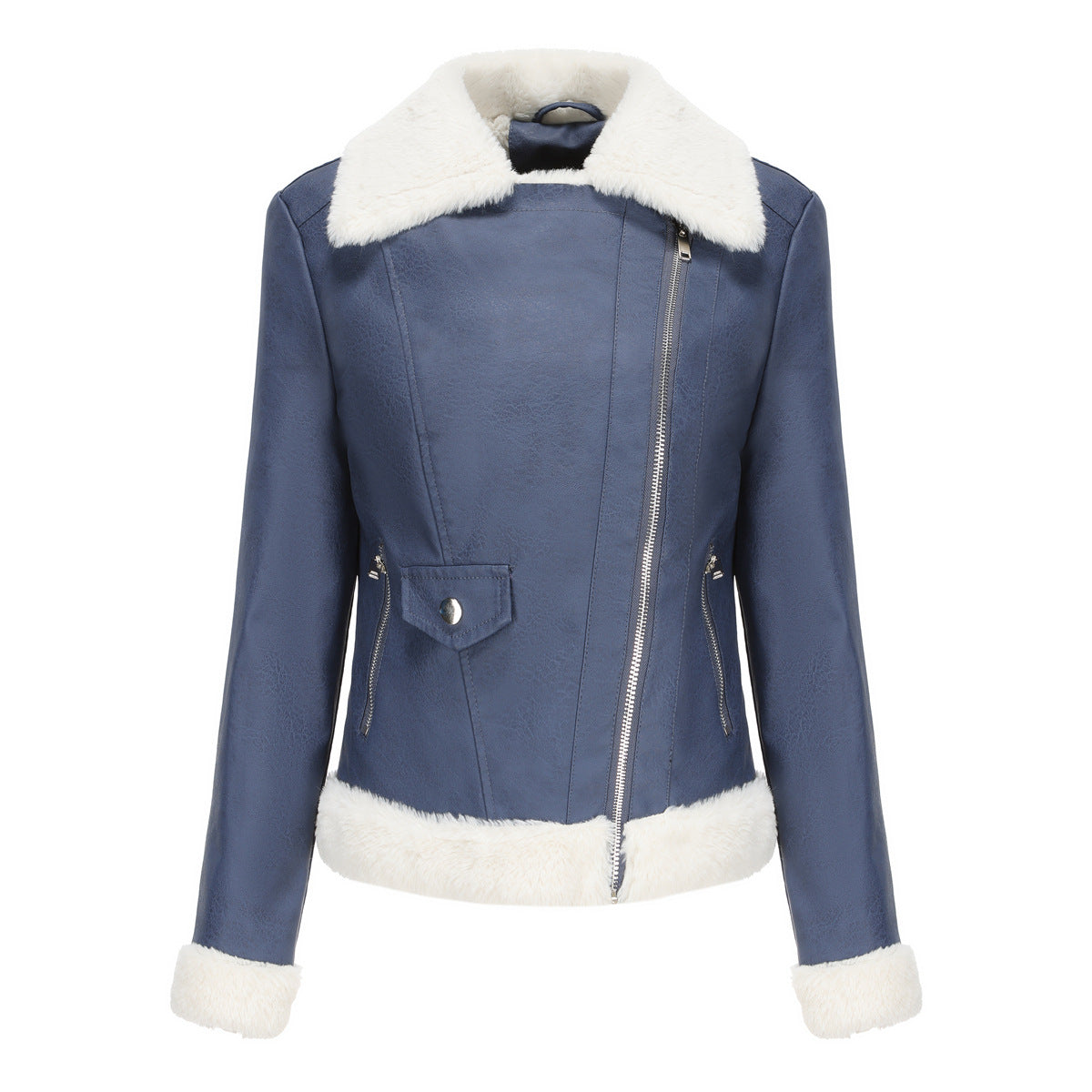 Fleece Leather Casual Jacket for Women - Venus Trendy Fashion Online