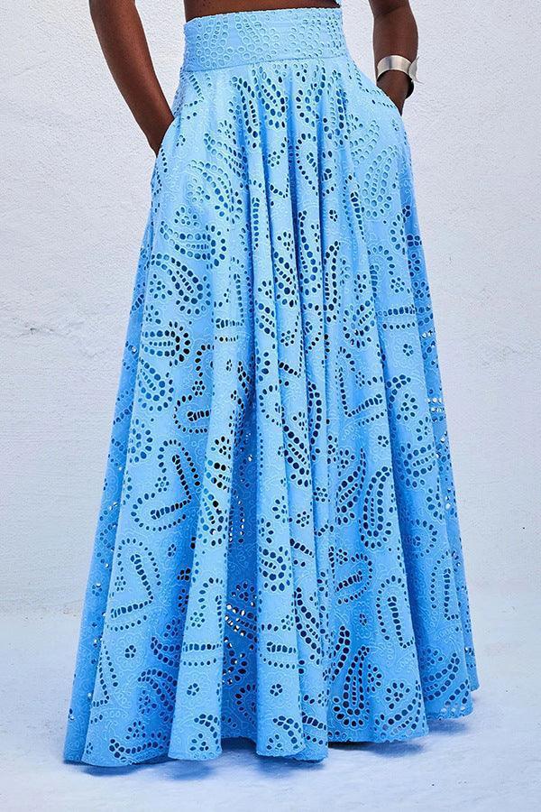 Spring Summer Sleeveless Long Skirt Pocket Set - Venus Trendy Fashion Online