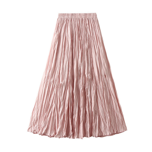 Luxury Streamer Pleated A Line Skirt