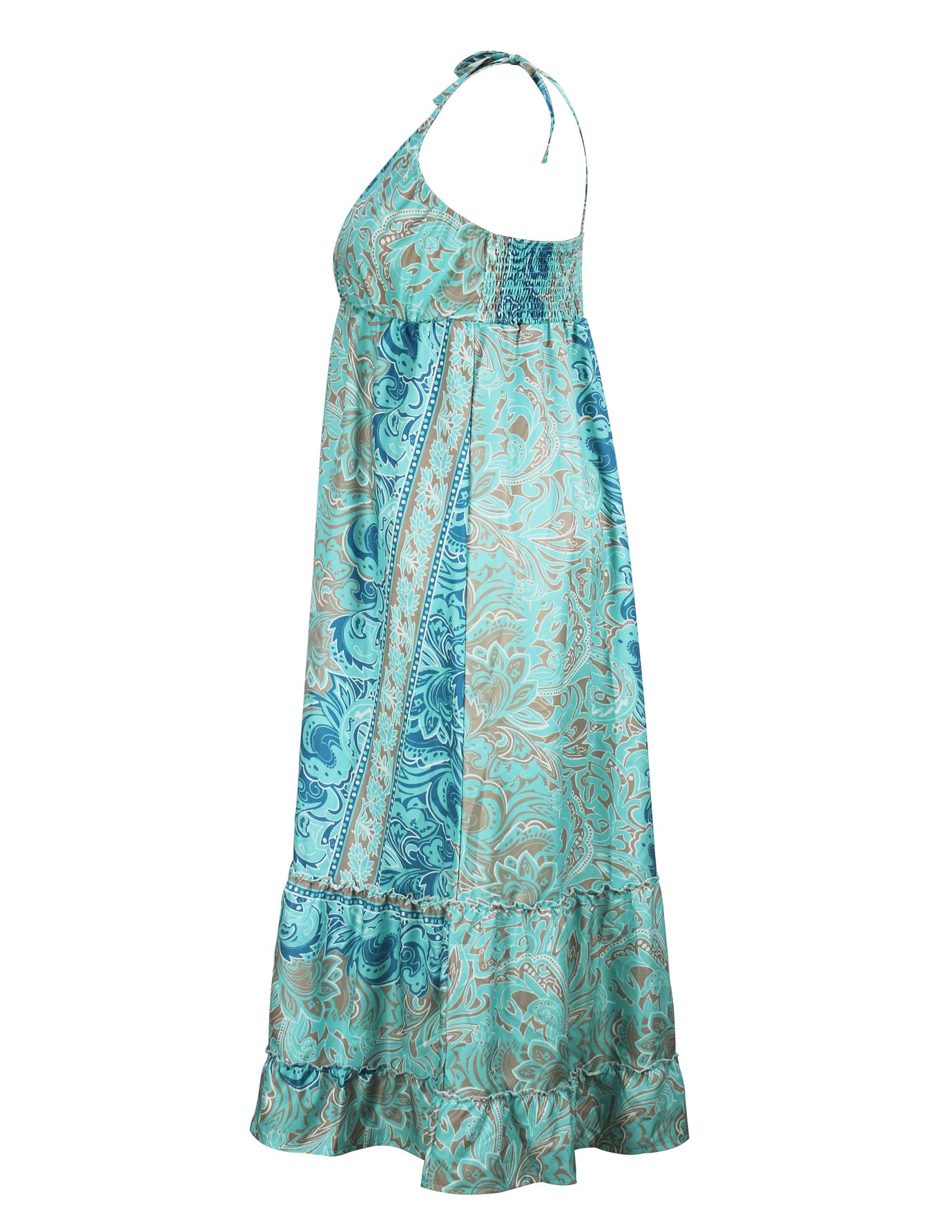 Women Summer Elegant V neck Sling Long Dress