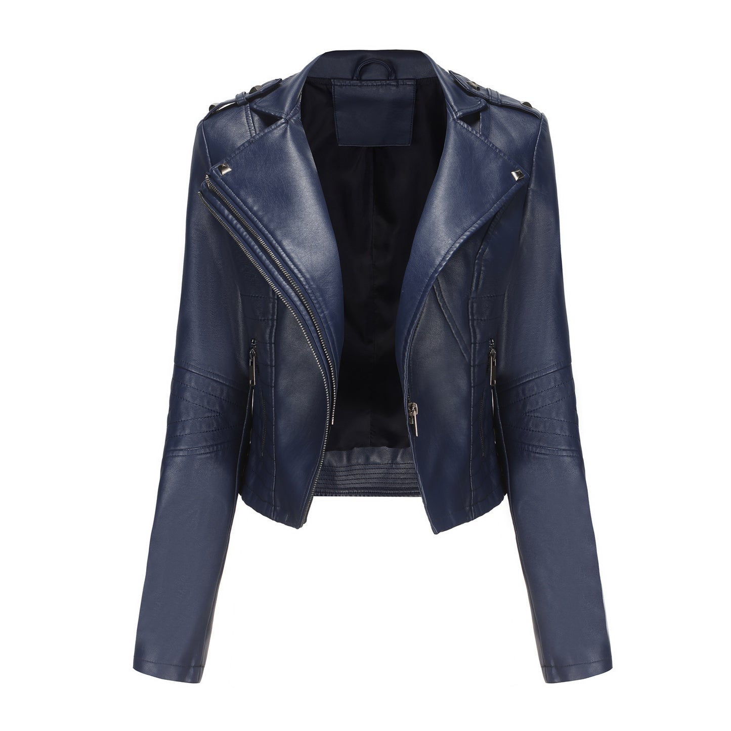Slim Fit Long Sleeved Leather Jacket for Women - Venus Trendy Fashion Online