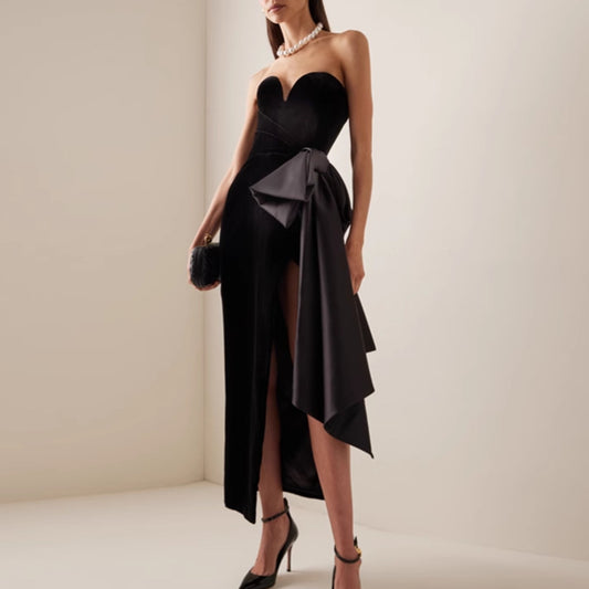 Elegant Irregular Asymmetric Design Sleeveless Dress