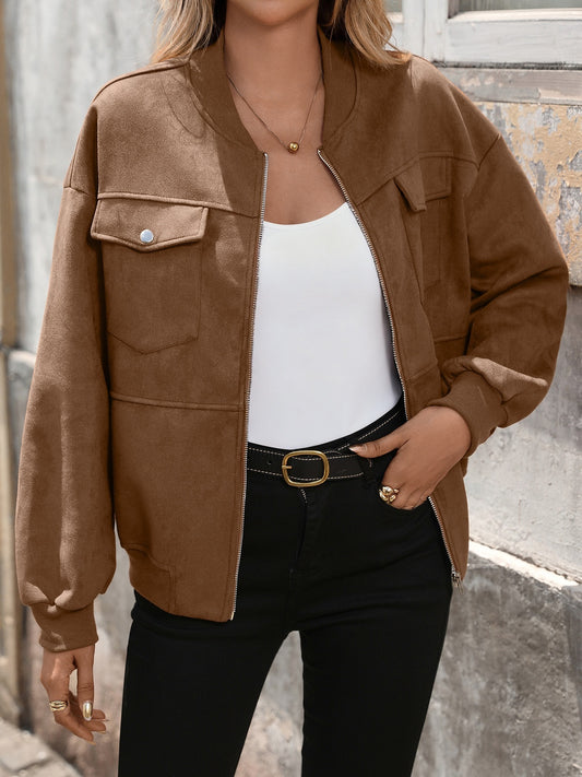 Autumn Women British Velvet Retro Casual Jacket