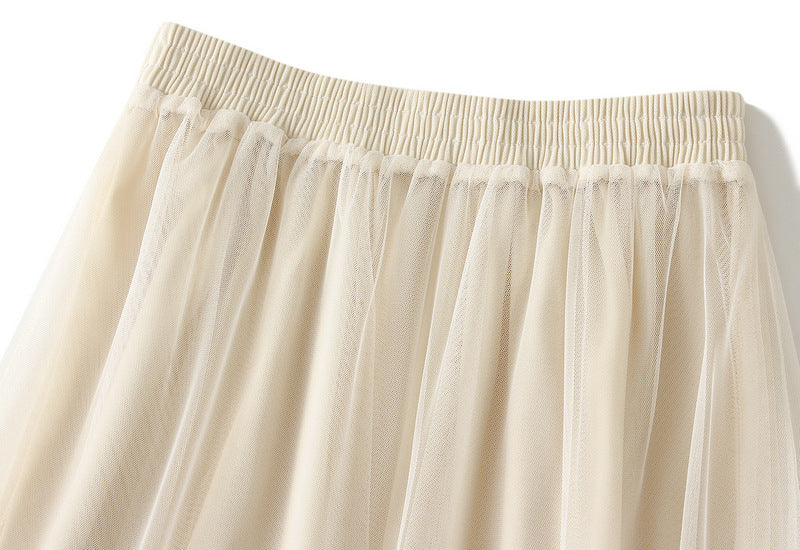 Super Fairy Sweet Bow Mesh Tiered Skirt