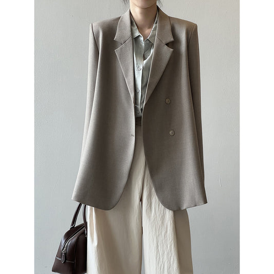 Women's Irregular Asymmetric Back Slit Blazer