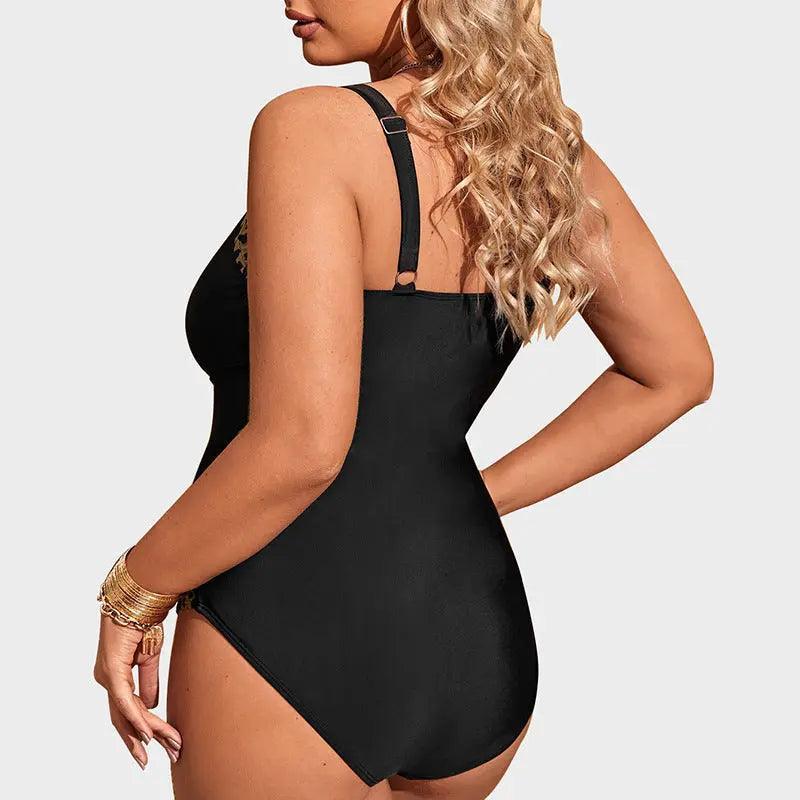 Plus Size Thermal ulation Stitching Conservative Hiding Slimming Siamese Women Swimsuit - Venus Trendy Fashion Online