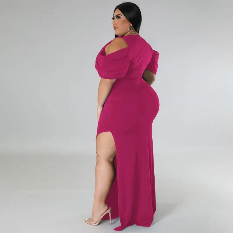 Plus Size Women Clothes Supply High Fork Dress - Venus Trendy Fashion Online