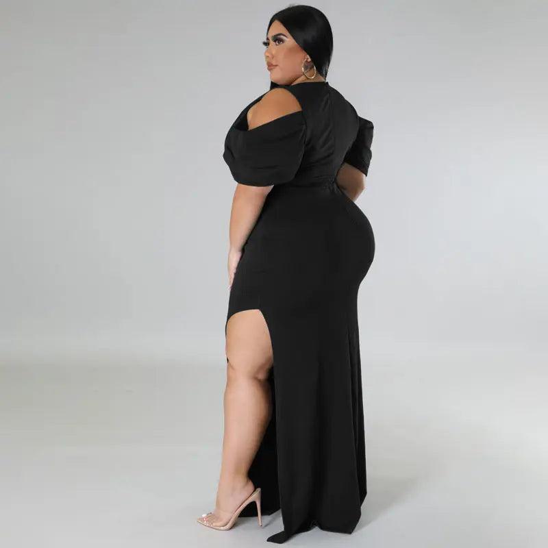 Plus Size Women Clothes Supply High Fork Dress - Venus Trendy Fashion Online