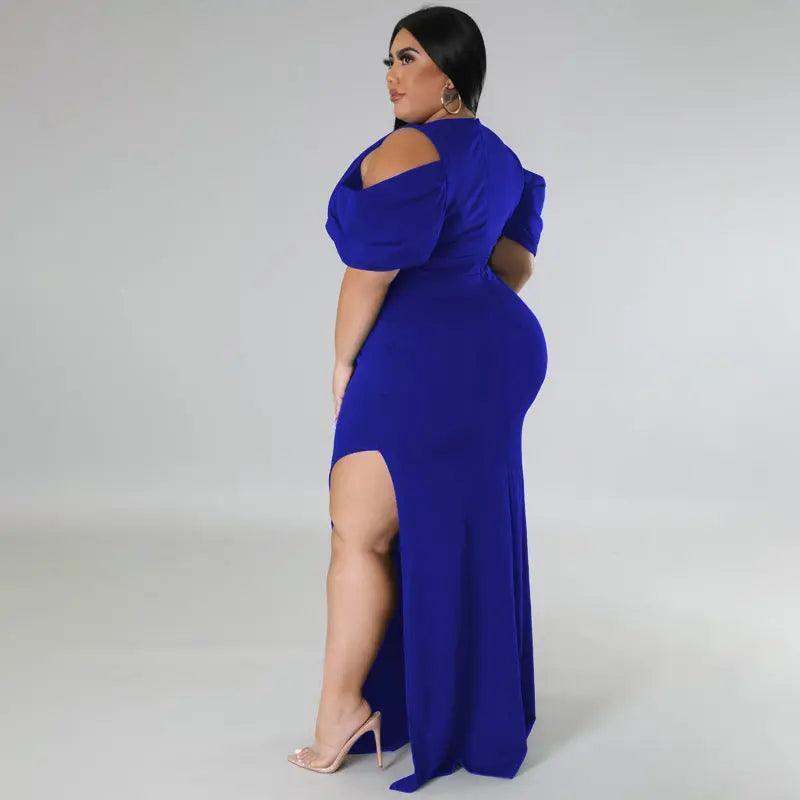 Plus Size Women Clothes Supply High Fork Dress - Venus Trendy Fashion Online