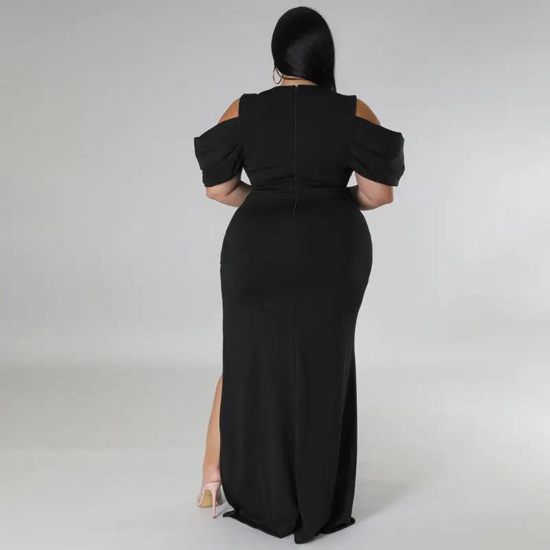 Plus Size Women Clothes Supply High Fork Dress - Venus Trendy Fashion Online