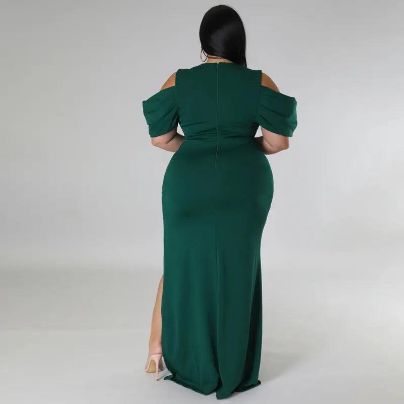 Plus Size Women Clothes Supply High Fork Dress - Venus Trendy Fashion Online
