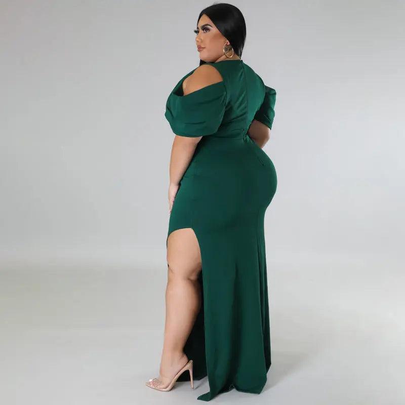 Plus Size Women Clothes Supply High Fork Dress - Venus Trendy Fashion Online