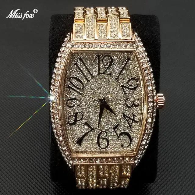 Popular Tonneau Diamond Watch - Venus Trendy Fashion Online